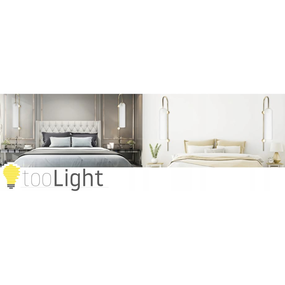 Lampa Ścienna Kinkiet Duży Glamour Złota Gold