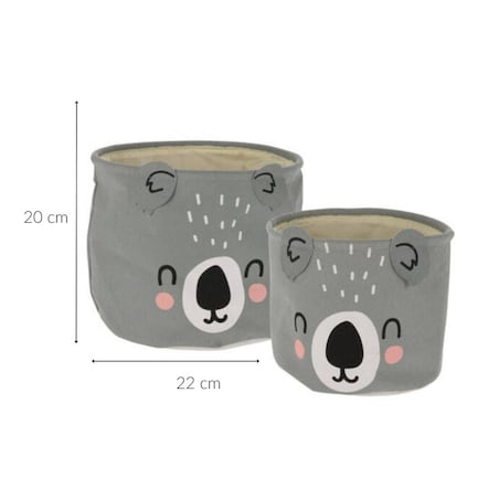 Kosz na zabawki CUTE, zestaw dwóch pojemników