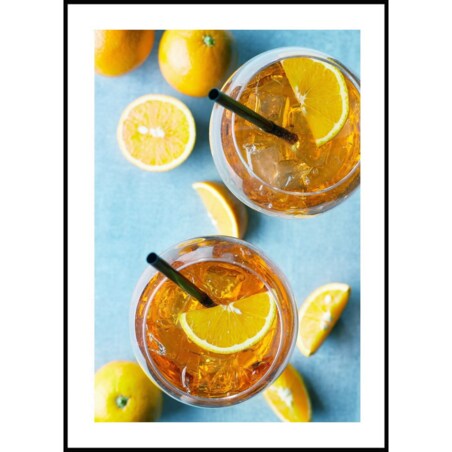 Poster Story, Plakat, Obraz - Aperol Spritz Wśród Cytryn, wymiary 30 x 42 cm