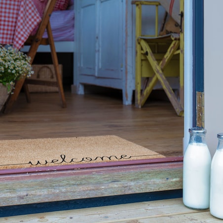 Curly Welcome doormat