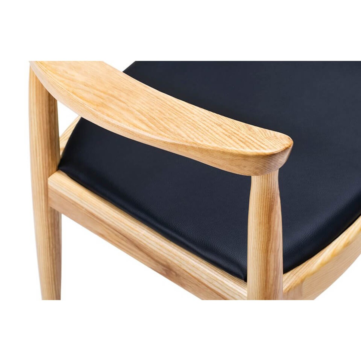 Skandynawskie krzesło Kennedy czarne jesion naturalny