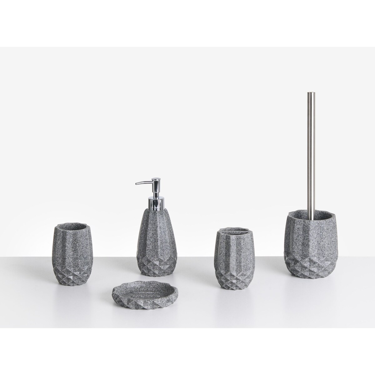 Zestaw akcesoriów łazienkowych 5 elementów SAMIRIA Szary