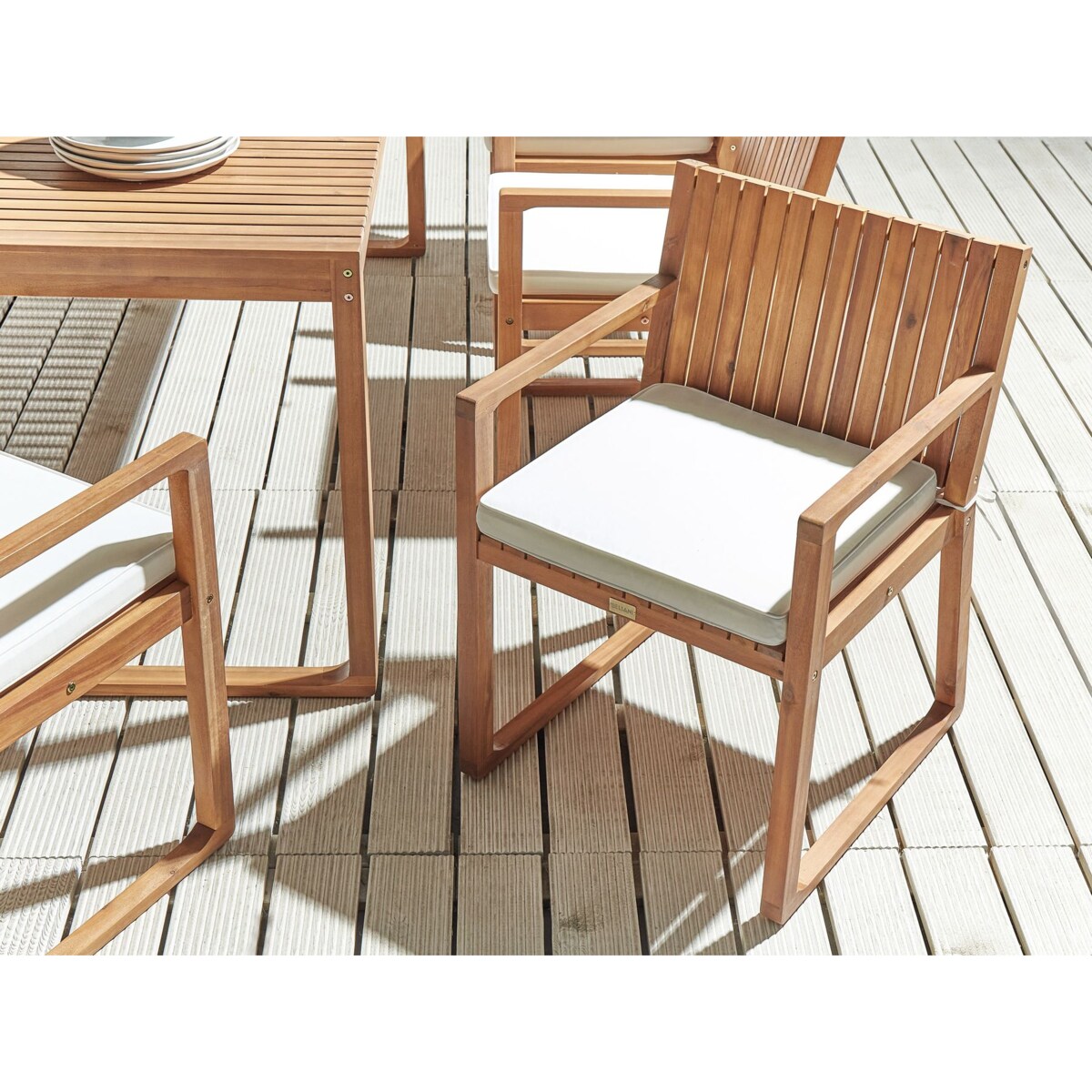 Poduszka na krzesło ogrodowe SASSARI 46 x 46 cm Złamana biel