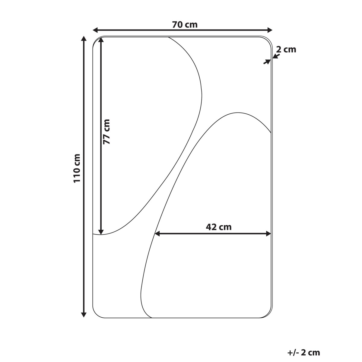 Lustro ścienne 70 x 110 cm szare ORMES