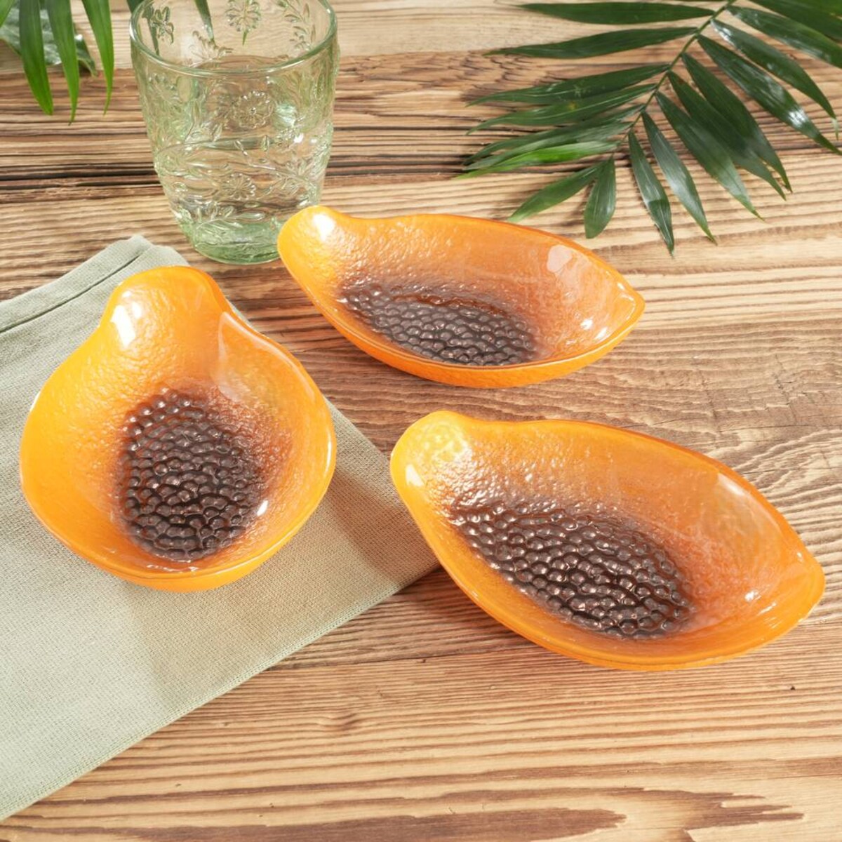 VILLA ITALIA Miseczka szklana 15 cm PAPAJA