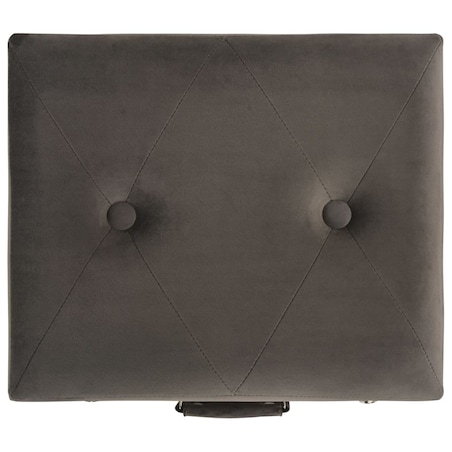 vidaXL Stołek ze schowkiem, 40 cm, szary, aksamitny