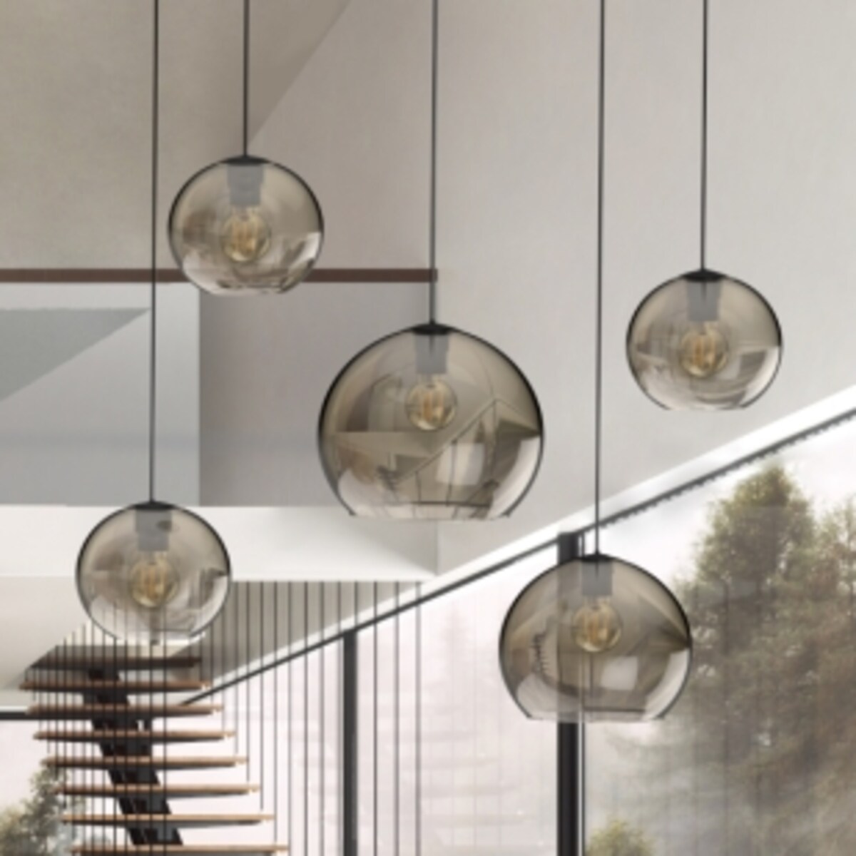 Klosz podłużny Cameleon Pear L 10328 zwis przeźroczysty