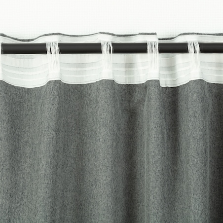 Zasłona BASIC na taśmie marszczącej 140x300cm szary denim 1 szt. 140x300 szary