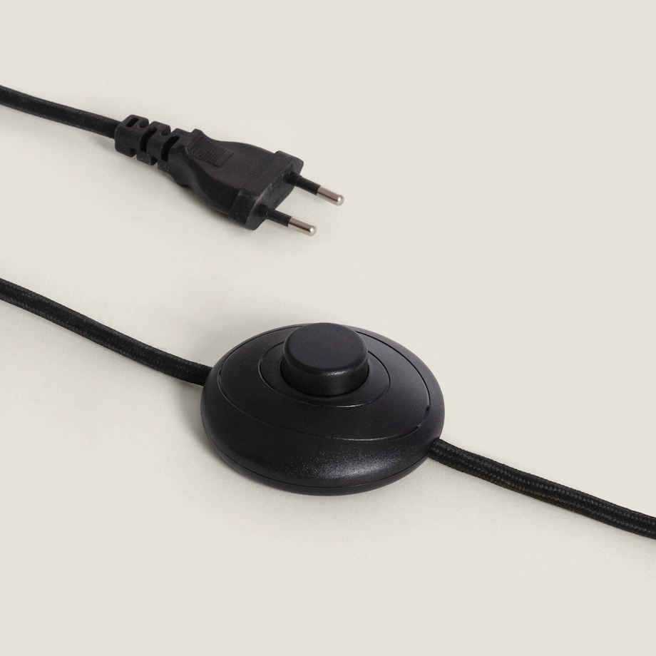 Lampa podłogowa na trójnogu z drewna i metalu Boes 140 cm