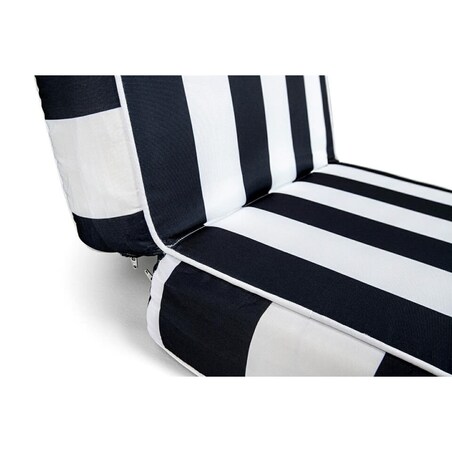 Materac ogrodowy z poduszką Azure 5900168832312 King Home czarny biały