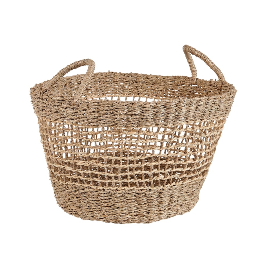 Zestaw 2 koszy z trawy morskiej naturalny AROWANA