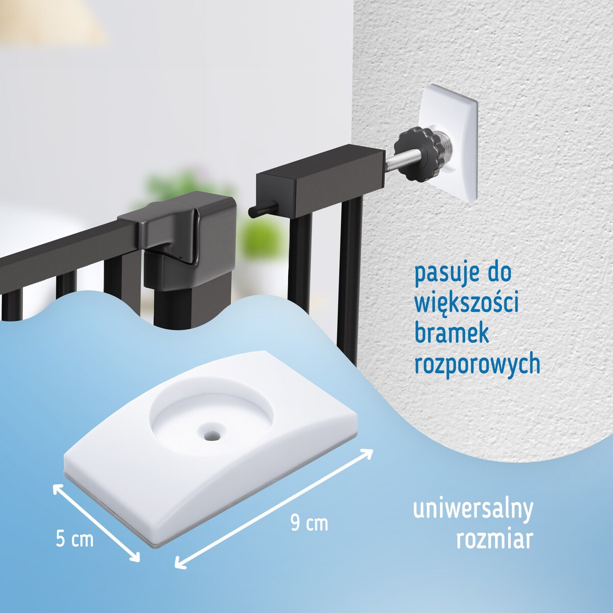 podkładki ochronne ścienne do bramek zabezpieczających, sipo, zestaw 4 sztuk, białe