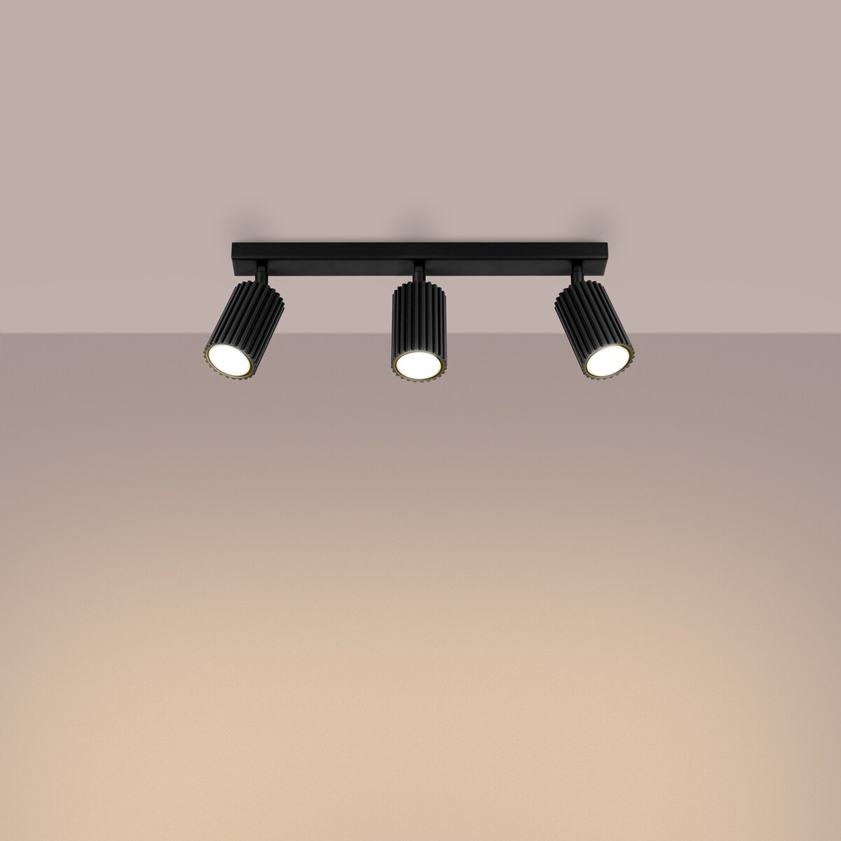 Plafon KARBON 3L czarny