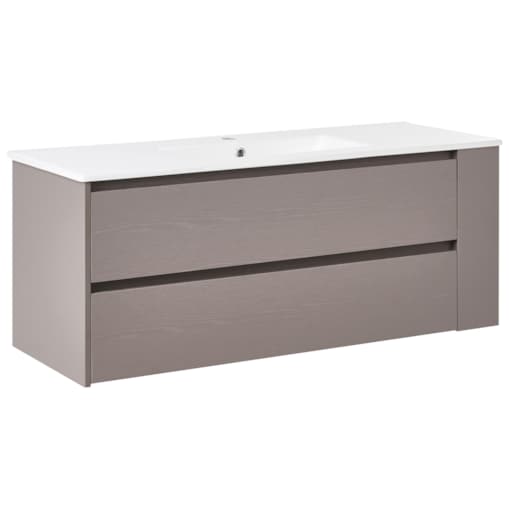 Szafka łazienkowa wisząca z umywalką MANCORA 120 cm Beżowoszary