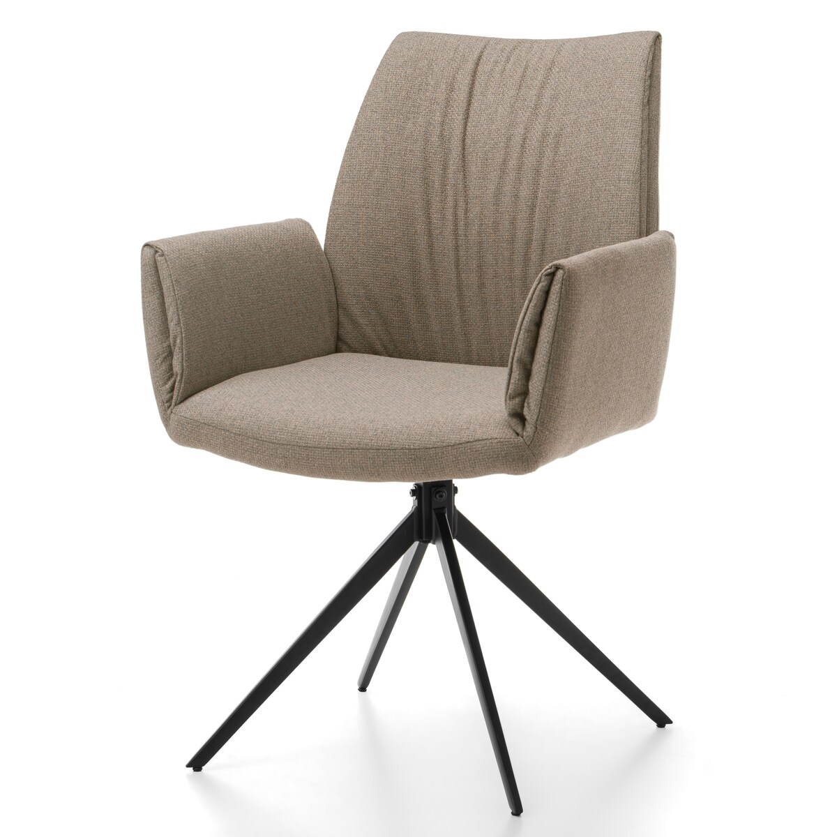 Krzesło tapicerowane tkanina typu sawana glamour do salonu PRATO beżowe