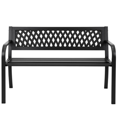 Ławka ogrodowa z oparciem stalowa na balkon