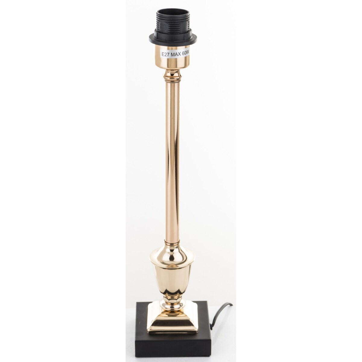 Lampa stołowa 58x25x25 cm MAUD z okrągłym czarnym abażurem