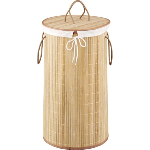 Bambusowy kosz na pranie, jasny brąz, 55 litrów, ZELLER