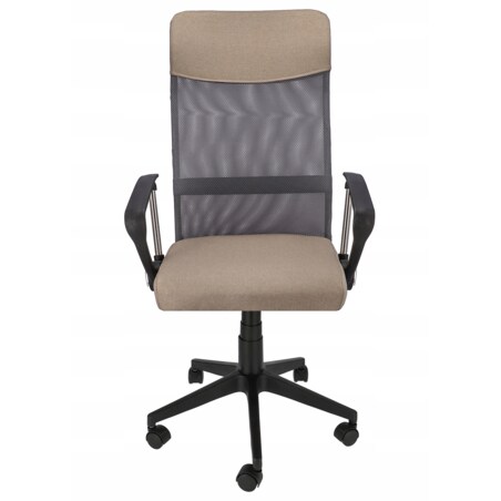 Fotel Krzesło Do Biurka Biura Zoom Tkanina Beż