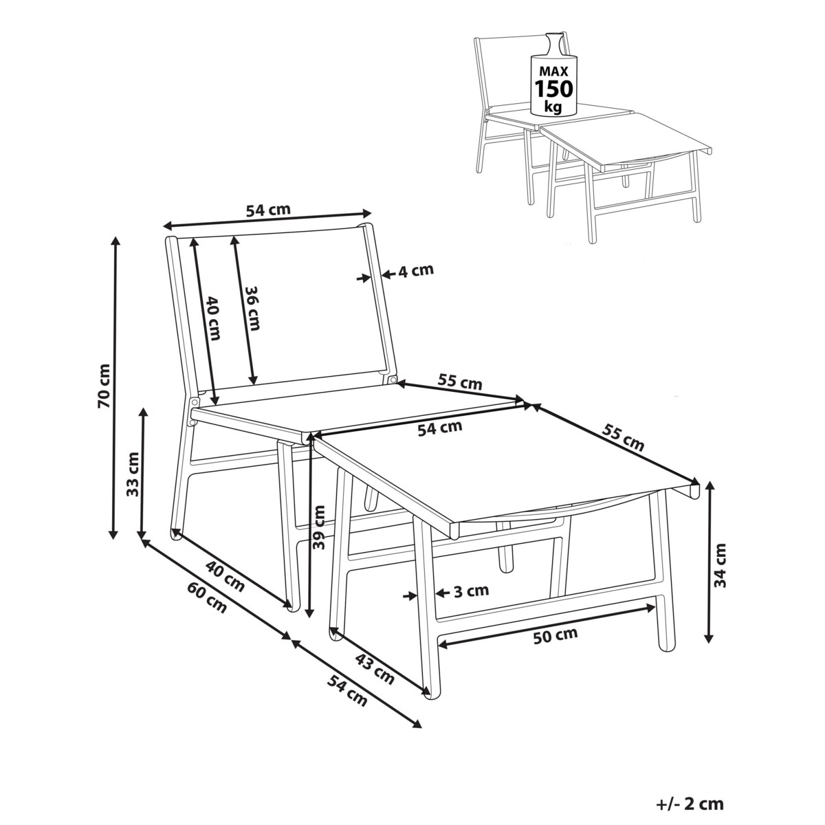 Krzesło ogrodowe Beżowy MARCEDDI