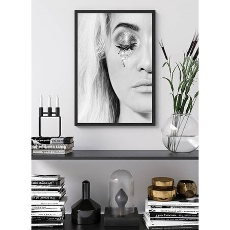 Poster Story, Plakat, Obraz - Brigitte Bardot z Wiankiem z Pastelowych Róż, wymiary 70 x 100 cm