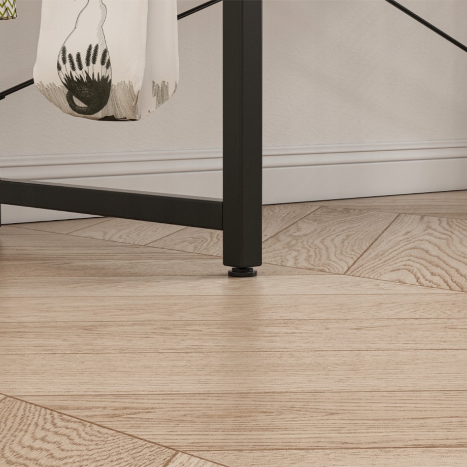 Biurko komputerowe loft industrialne szkolne rustykalny brąz z haczykami