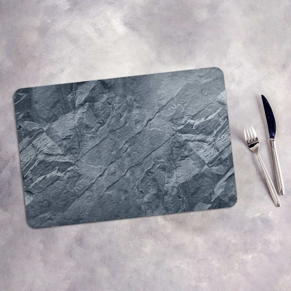 Komplet mat pod talerz Ciemna skała, 6 szt. 45x30cm