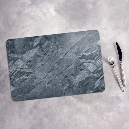 Komplet mat pod talerz Ciemna skała, 6 szt. 45x30cm