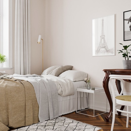 Regulowana lampa stojąca Puls metalowa tuba biała złota