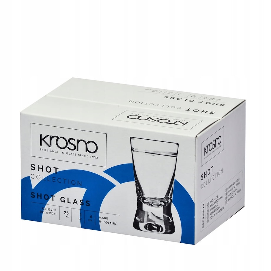 Komplet Kieliszków Klasycznych Kieliszki do Wódki Krosno 6 szt Basic X-Line