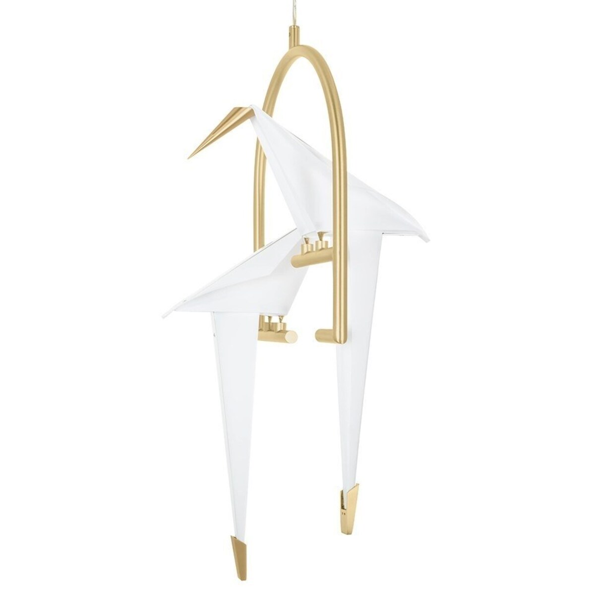 Wisząca lampa Loro MD8113-2 LED 19W ptaki białe złote