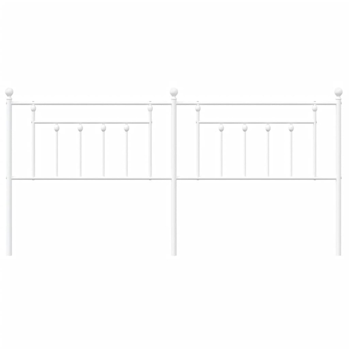 vidaXL Metalowe wezgłowie, białe, 200 cm