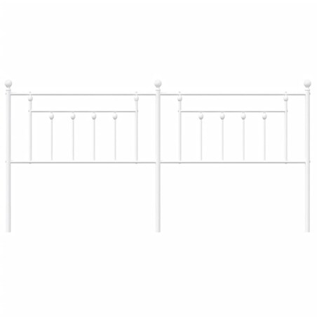 vidaXL Metalowe wezgłowie, białe, 200 cm