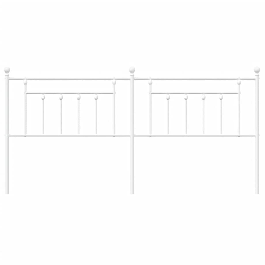 vidaXL Metalowe wezgłowie, białe, 200 cm
