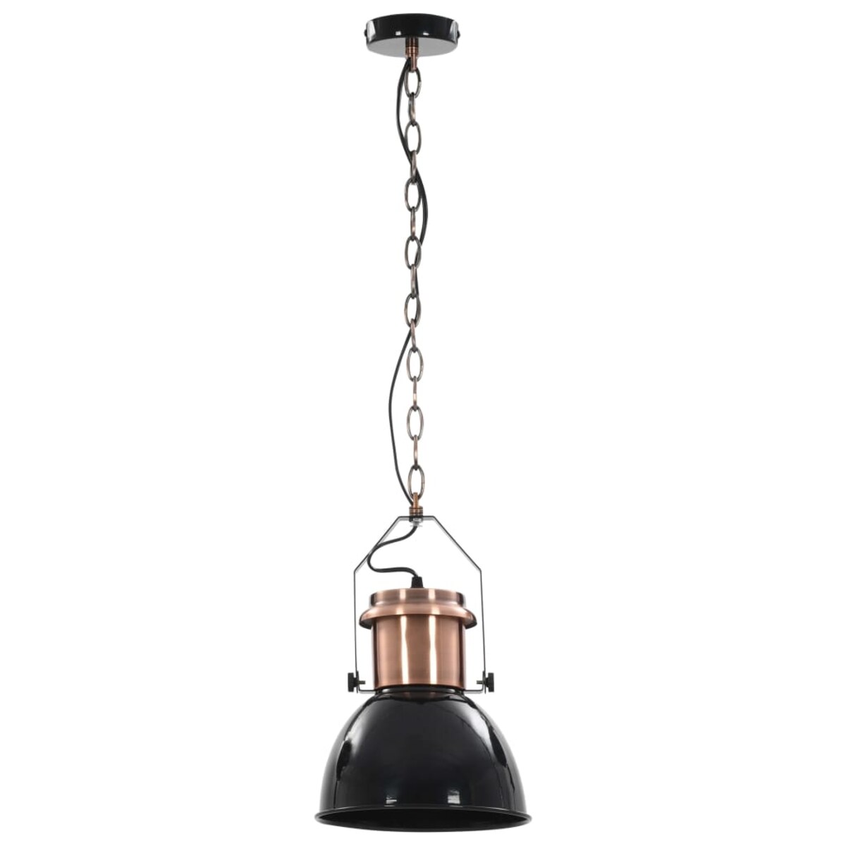vidaXL Lampy sufitowe, 2 szt., czarne, okrągłe, E27