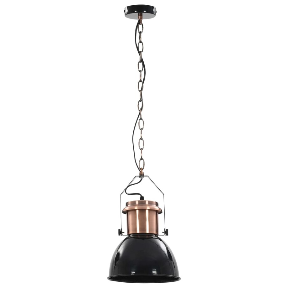 vidaXL Lampy sufitowe, 2 szt., czarne, okrągłe, E27