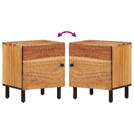vidaXL Szafki nocne, 2 szt., 40x33x46 cm, lite drewno akacjowe
