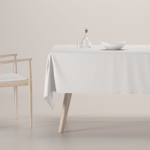 Obrus prostokątny 130 x 210 cm śmietankowy biały