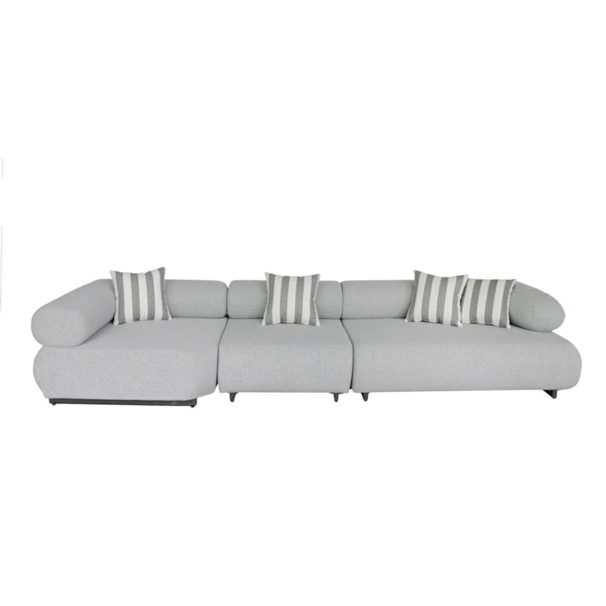 MaMaison sofa ogrodowa ALEXANDER szara (poduszki i pokrowiec w zestawie)