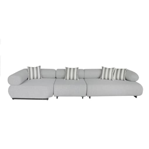 MaMaison sofa ogrodowa ALEXANDER szara (poduszki i pokrowiec w zestawie)