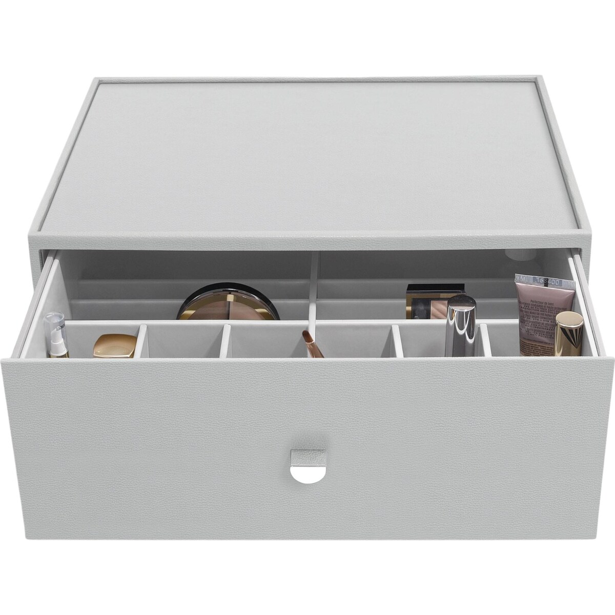 Organizer na kosmetyki Stackers Pebble głęboki supersize kamienna szarość z szufladą