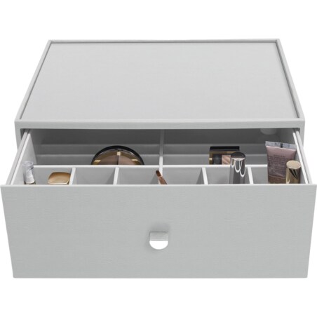 Organizer na kosmetyki Stackers Pebble głęboki supersize kamienna szarość z szufladą