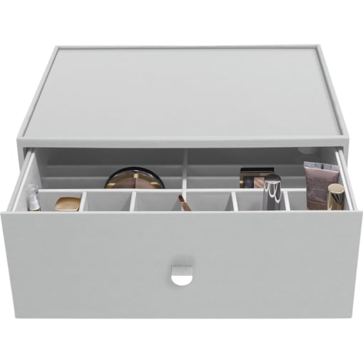 Organizer na kosmetyki Stackers Pebble głęboki supersize kamienna szarość z szufladą