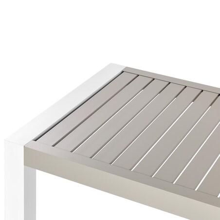 Stół ogrodowy CASTELLA 120 cm 70 cm Metal Beżowoszary