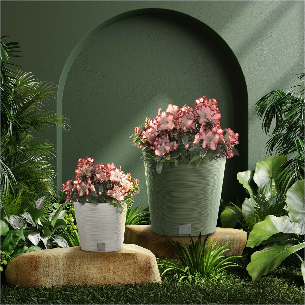 Doniczka Donica Ogrodowa 30 Cm Okrągła Na Taras Do Ogrodu Domu Biała