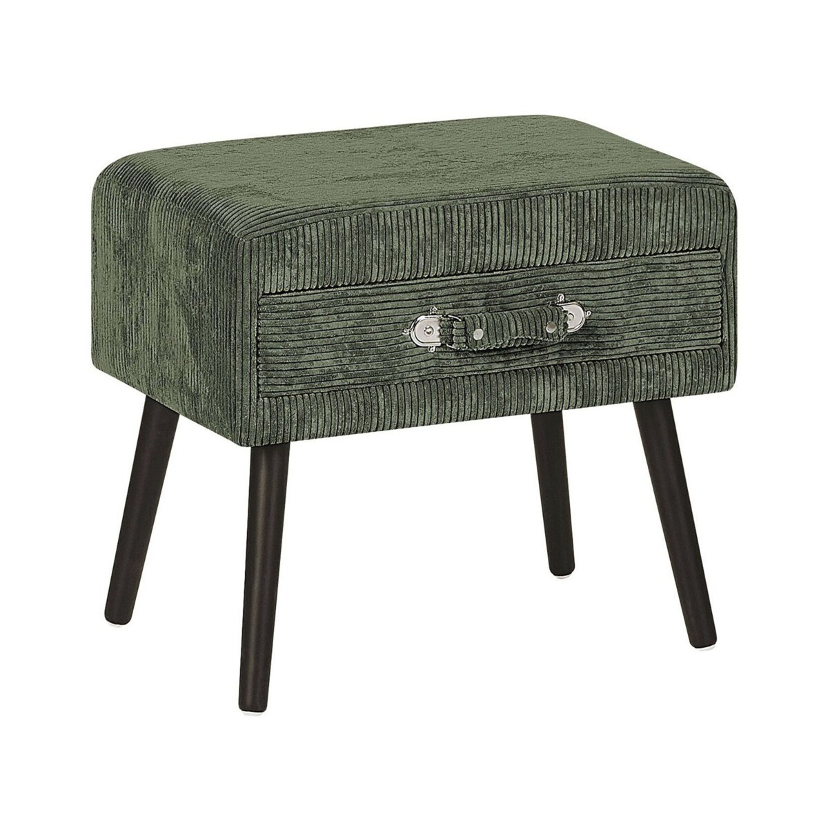 Stolik nocny sztruksowy zielony EUROSTAR