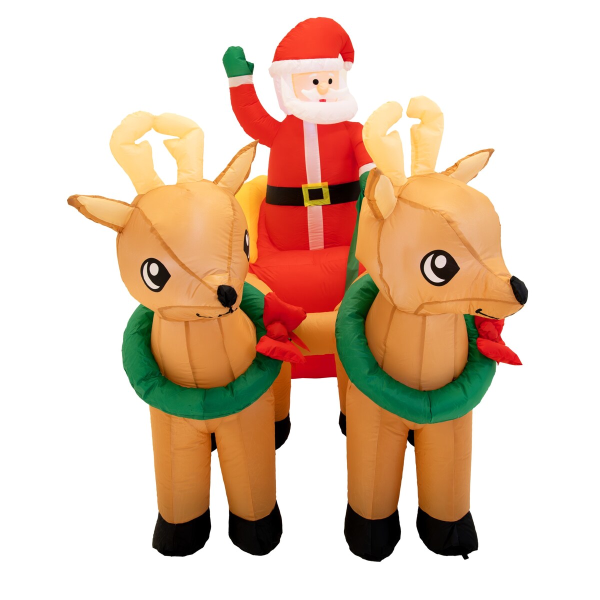 Mikołaj nadmuchiwany Dekoracja Świąteczna Sanie Renifer dmuchaniec JUMIhome