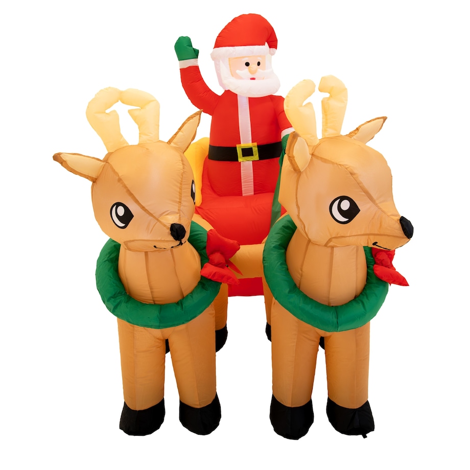 Mikołaj nadmuchiwany Dekoracja Świąteczna Sanie Renifer dmuchaniec JUMIhome