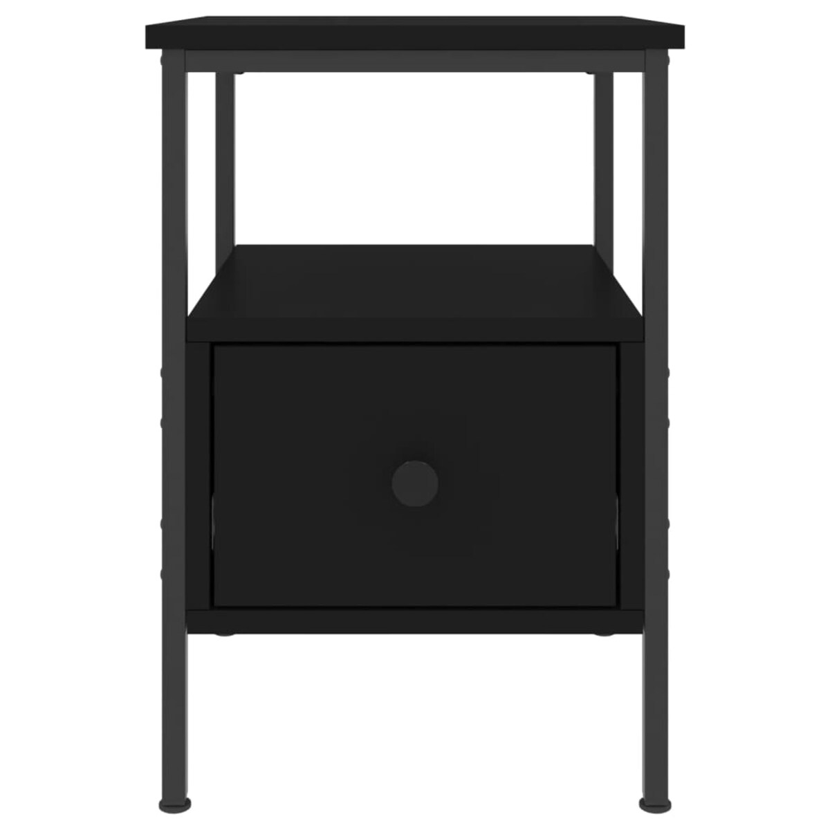 vidaXL Szafka nocna, czarna, 34x36x50 cm, materiał drewnopochodny