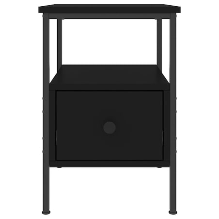 vidaXL Szafka nocna, czarna, 34x36x50 cm, materiał drewnopochodny